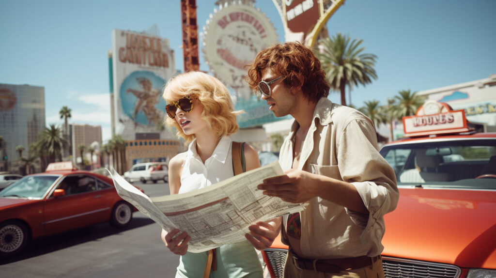 Tourists in Las Vegas